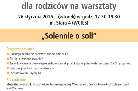 Warsztaty „Solennie o soli”