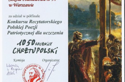 Konkurs Recytatorski Polskiej Poezji Patriotycznej – podziękowanie