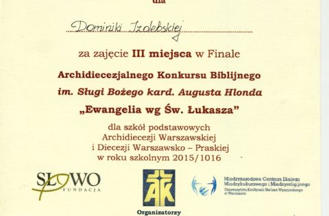Finał Konkursu Biblijnego z Ewangelii Świętego Łukasza