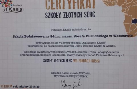 Projekt „Ozłacamy Kasisi”