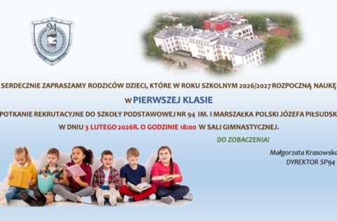 Spotkanie rekrutacyjne – rok szkolny 2026/2027